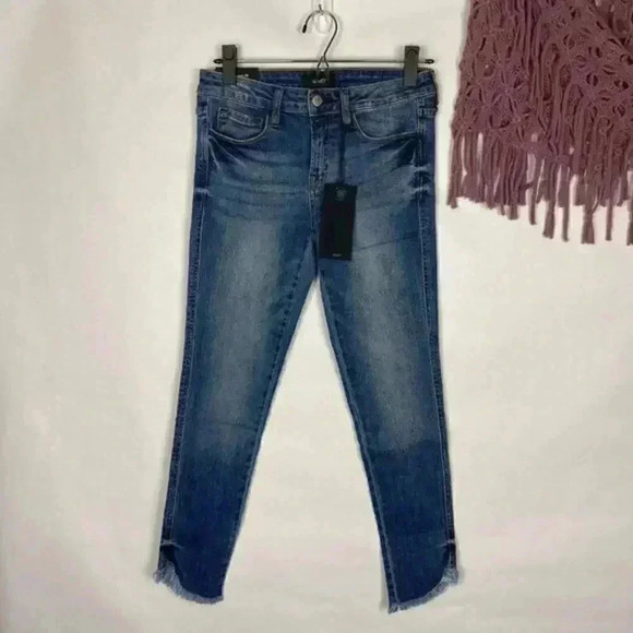 VERVET Med Wash Tulip‎ Hem Cropped Jeans Size 25 - Picture 3 of 7